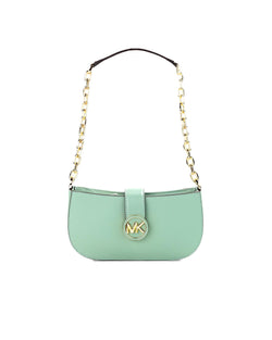 Sea Green Serenity Michael Kors Leather Crossbody Purse