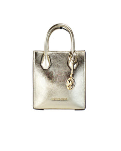 Gleaming Gold Michael Kors' Mercer Xs Metallic Shopper