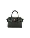 Michael Kors Car Medium Satchel Black & Gold Classic