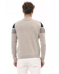 Midnight Elegance Alpha Studio Black/Beige Viscose Sweater