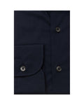 Classic Black/Blue/White Bagutta Men'S Cotton Shirt