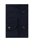 Classic Black/Blue/White Bagutta Men'S Cotton Shirt