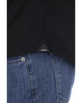 Sleek Men's Black/Bordeaux/Blue Cotton Shirt