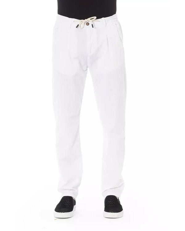  Baldinini Men's White Cotton Jeans & Pant