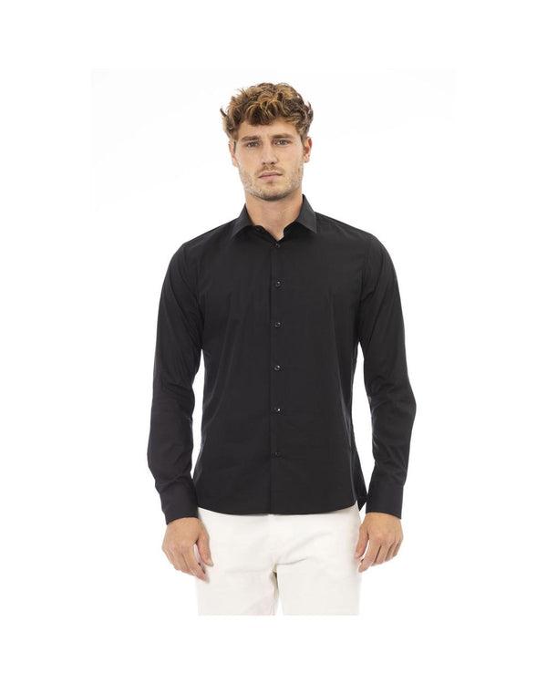  Midnight Black/Red/Grey - Baldinini Trend Men'S Cotton Shirt