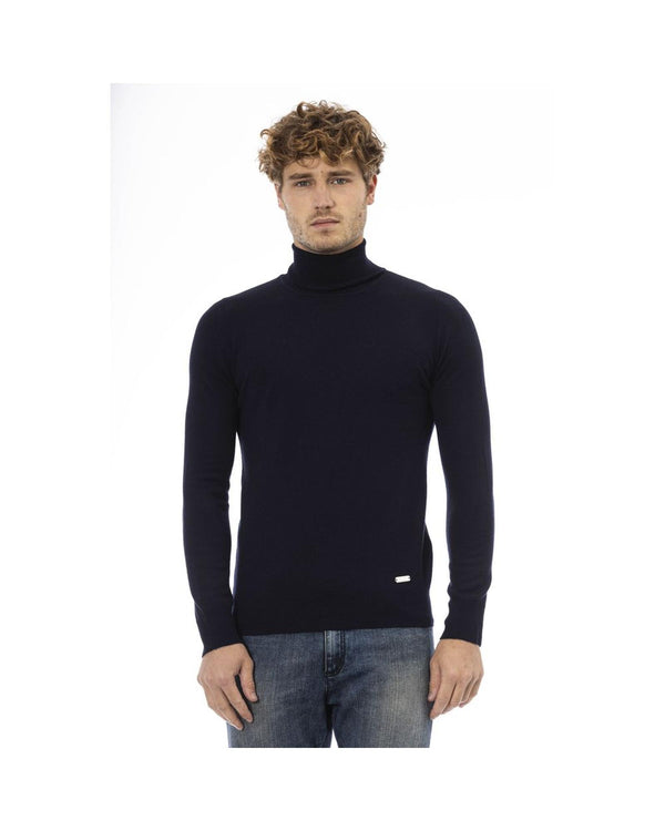  Oceanic Charm Baldinini Trend Blue/Black Wool Sweater