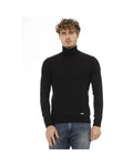 Oceanic Charm Baldinini Trend Blue/Black Wool Sweater