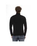 Oceanic Charm Baldinini Trend Blue/Black Wool Sweater