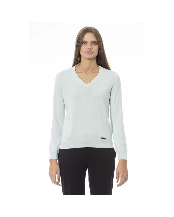  Elegant Beige/Fuchsia/Light Blue Polyamide Sweater -Baldinini Trend
