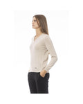 Elegant Beige/Fuchsia/Light Blue Polyamide Sweater -Baldinini Trend
