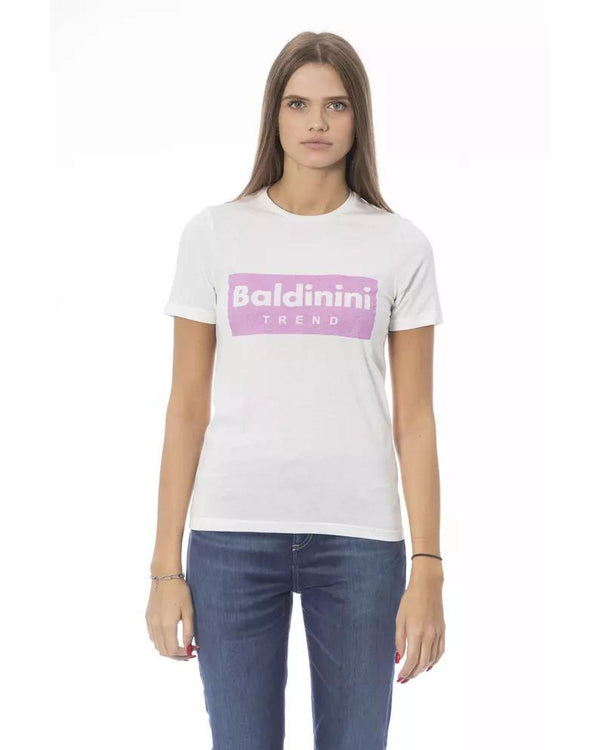  Luminous White Cotton Delight Baldinini Trend Women'S Tee Shirt