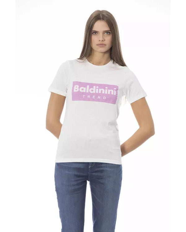  Luminous White Cotton Delight Baldinini Trend Women'S Tee Shirt