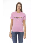 Pretty In Pink/Purple/Blue/White Baldinini'S Cotton Tops & T-Shirt For Ladies