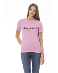 Pretty In Pink/Purple/Blue/White Baldinini'S Cotton Tops & T-Shirt For Ladies