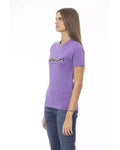 Pretty In Pink/Purple/Blue/White Baldinini'S Cotton Tops & T-Shirt For Ladies