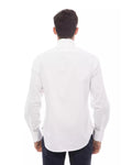 Light Blue/White Cotton Shirt Billionaire Italian Couture