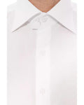 Light Blue/White Cotton Shirt Billionaire Italian Couture