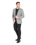 Shadow Blend Wool Jacket - Black/Blue/Grey