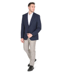 Dark Blue Hugo Boss Wool Blend Jacket