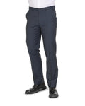 Comfort Hugo Boss Men'S Dark Blue/Grey Virgin Wool Trousers