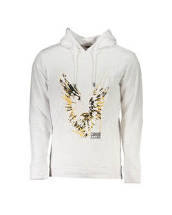 Snowy White/Blue Cotton Sweater - Cavalli Class