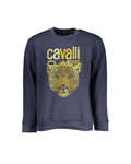 Chic Black/Blue Cotton Sweater For Women - Cavalli Class