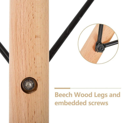 80cm Modern Round Kitchen Table with Wood Legs