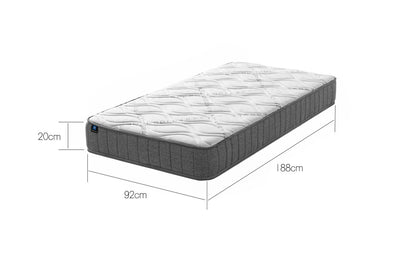 Easeful Eco Spay Foam Pocket Spring 20Cm Single Hybrid Mattress