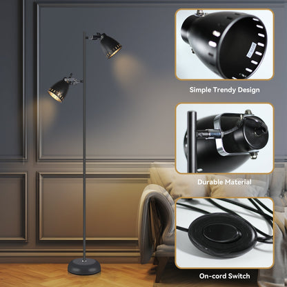 Stylish Audrey Floor Lamp - Black