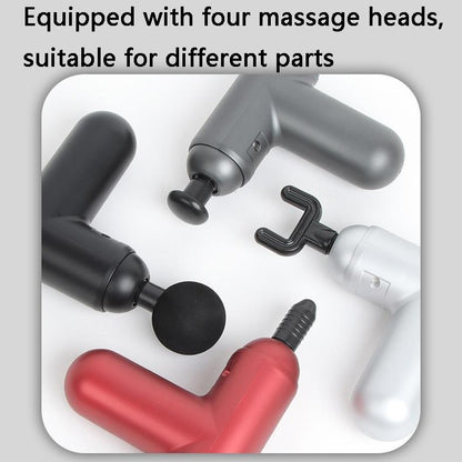 Red Mini Vibrating Fascia Massage Gun - Button Type