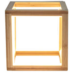 Bamboo Cube Led Lamp - Natural