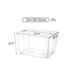 37L Modular Clear Foldable Storage Box With Lid