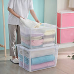 37L Modular Clear Foldable Storage Box With Lid