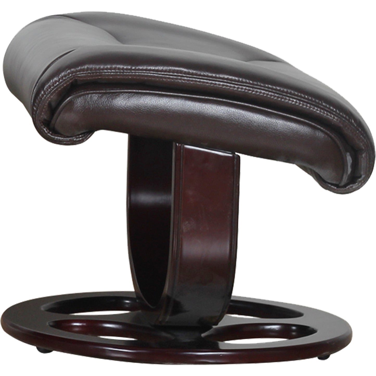 Julio Leather Reclining Lounge Arm Chair With Ottoman