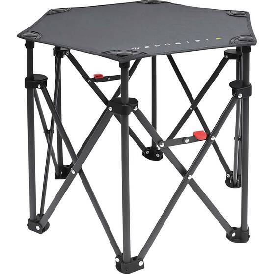  Wanderer Hex Small Quad Foldable Table Camping Fishing Outdoors