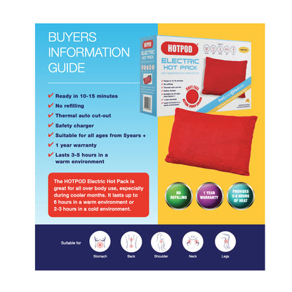 Electric Hot Pack Water Bottle Reheat-Able Pillow Pad Sleep Aid