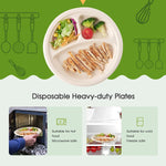 Disposable Sugarcane Bagasse 3-Compartment Paper Plates Eco 23Cm (9
