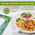 Disposable Sugarcane Bagasse 3-Compartment Paper Plates Eco 23Cm (9