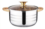 5.8 Litre Casserole Pot Stainless Steel Induction Cooking Stock Stew