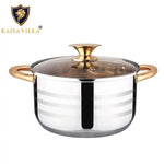 5.8 Litre Casserole Pot Stainless Steel Induction Cooking Stock Stew