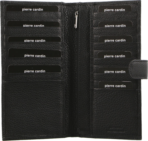  Leather Passport Holder Travel Wallet W/ Rfid Protection - Black