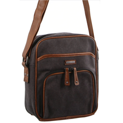 Canvas Cross Body Messenger Bag Mens Ladies Satchel Day Pack - Black
