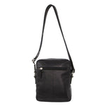 Pebbled Leather Organizer Bag Cross Body - Black/Navy