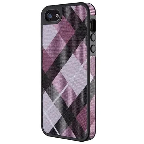 iPhone SE 5 5S Case MegaPlaid Mulberry Black | HomeAndLiving
