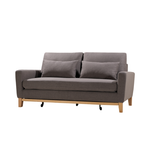 2 Seater Pull-Out Sofa Bed Grey Celadon/Taupe