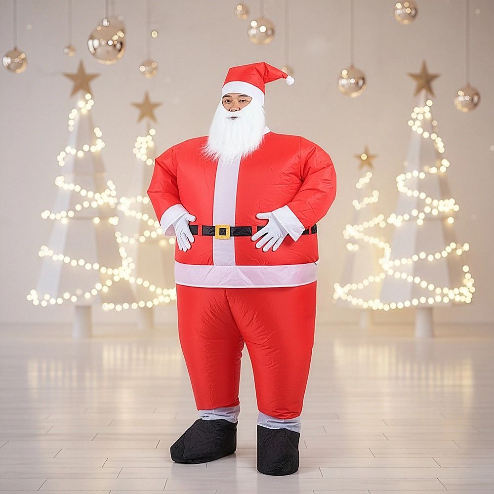 SANTA Fancy Dress Inflatable Suit -Fan Operated Costume