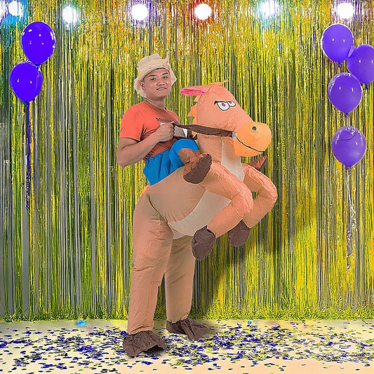 Cowboy Fancy Dress Inflatable Suit -Fan Operated Costume