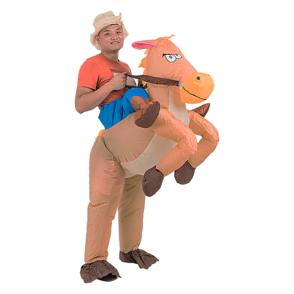  Cowboy Fancy Dress Inflatable Suit -Fan Operated Costume