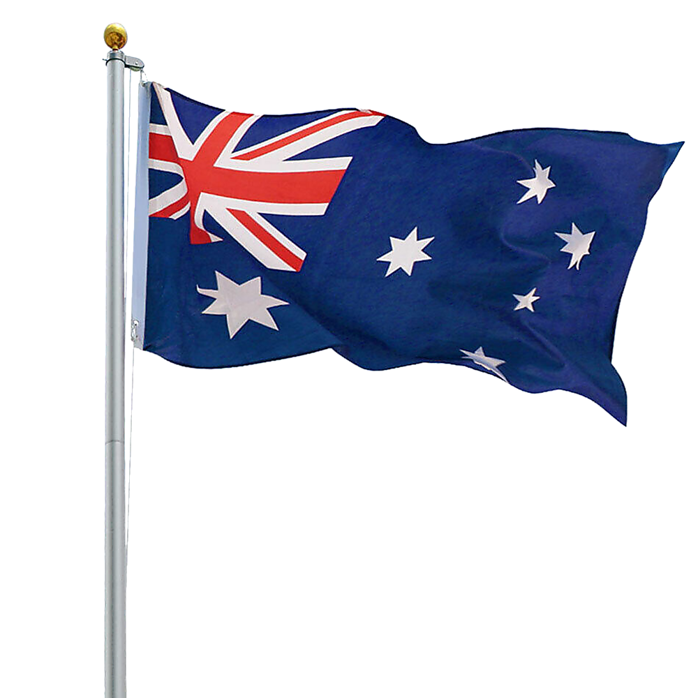 6.0M Flag Pole Full Set / Kit W Australian Flag