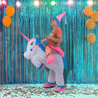 UNICORN Fancy Dress Inflatable Suit -Fan Operated Costume